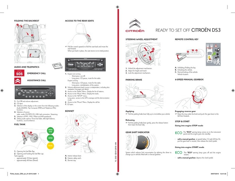 CITROEN DS3 ULTRA PRESTIGE Setup guide CITROEN DS3 ULTRA PRESTIGE Setup guide