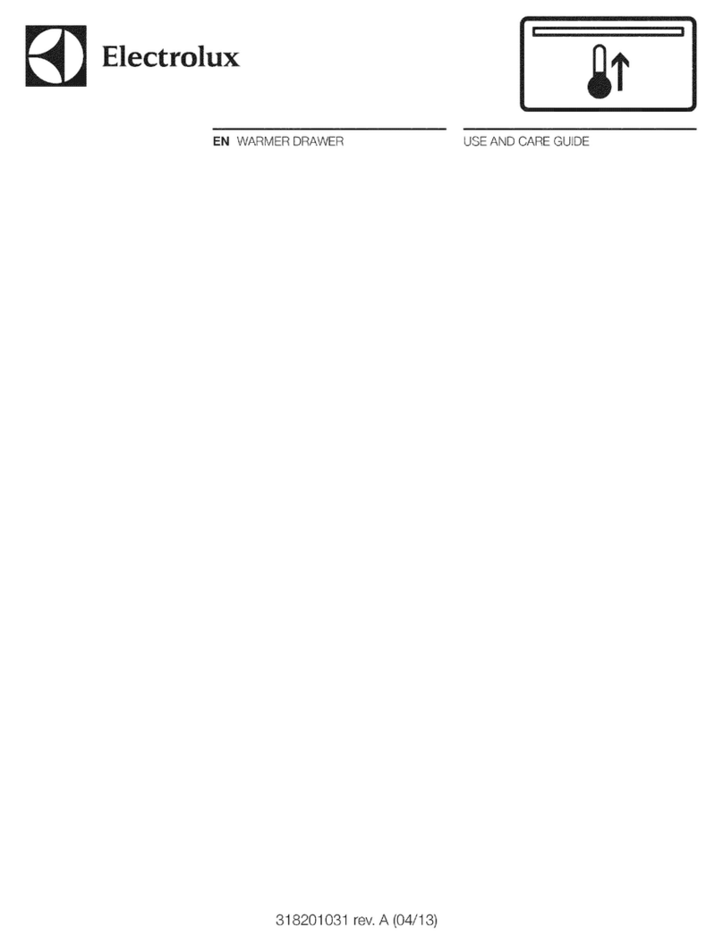Electrolux WARMER DRAWER User manual