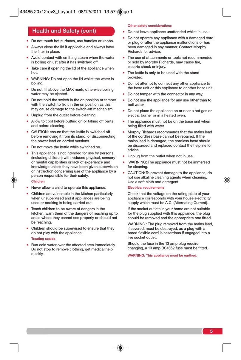 Morphy Richards 43485 User manual