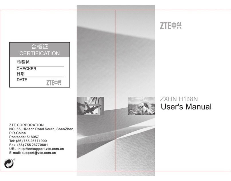 Zte ZXHN H168N user manual