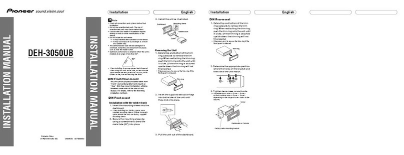 Pioneer DEH-3050UB installation manual