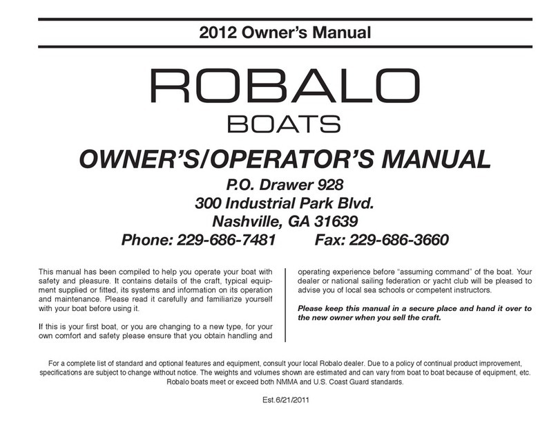 Robalo 220 Owner's/operator's manual