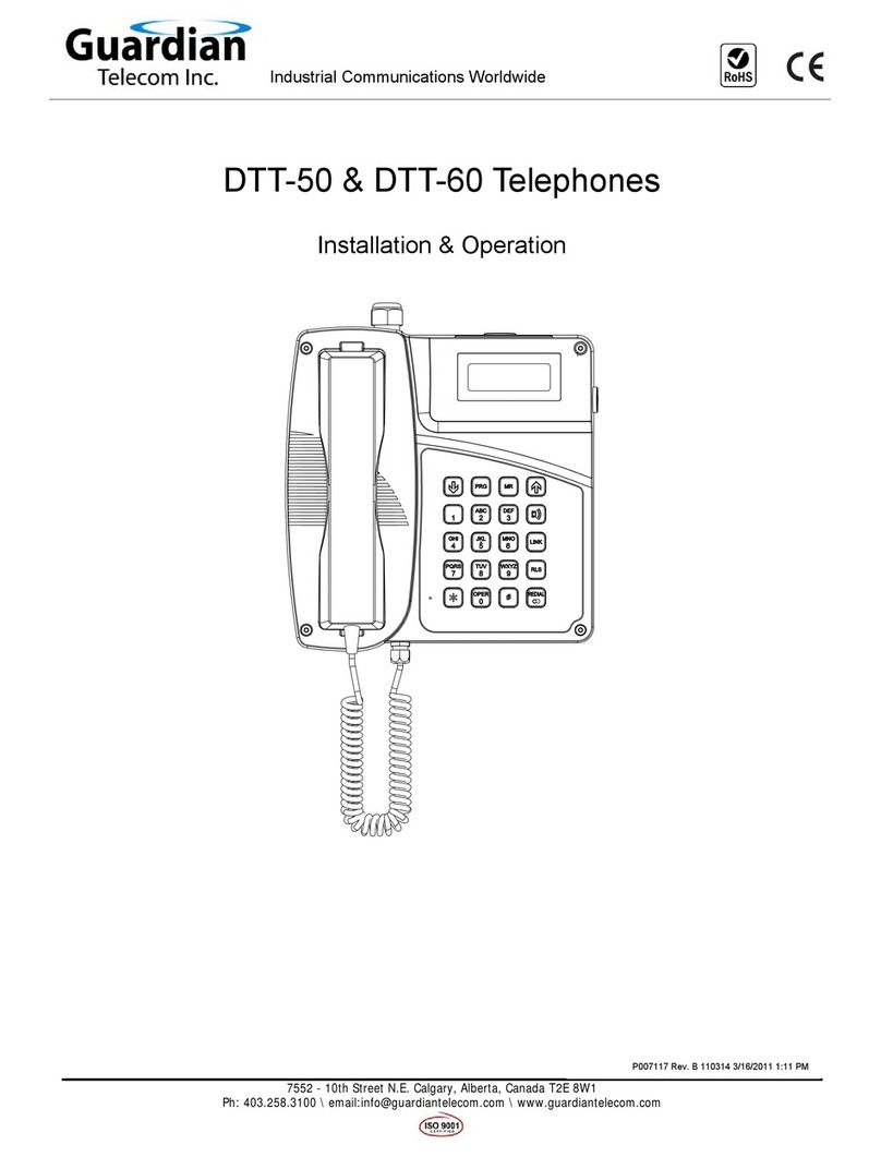 Guardian DTT-50 Installation & operating instructions