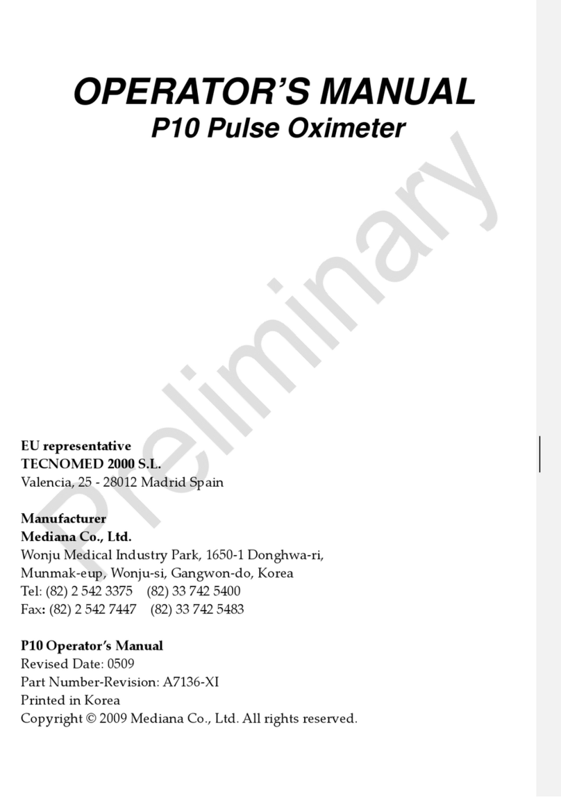 Mediana P10 Operator's manual