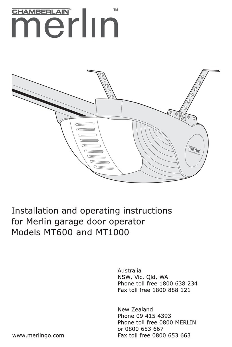 Merlin MT600 Installation and operating instructions Merlin MT600 Installation and operating instructions