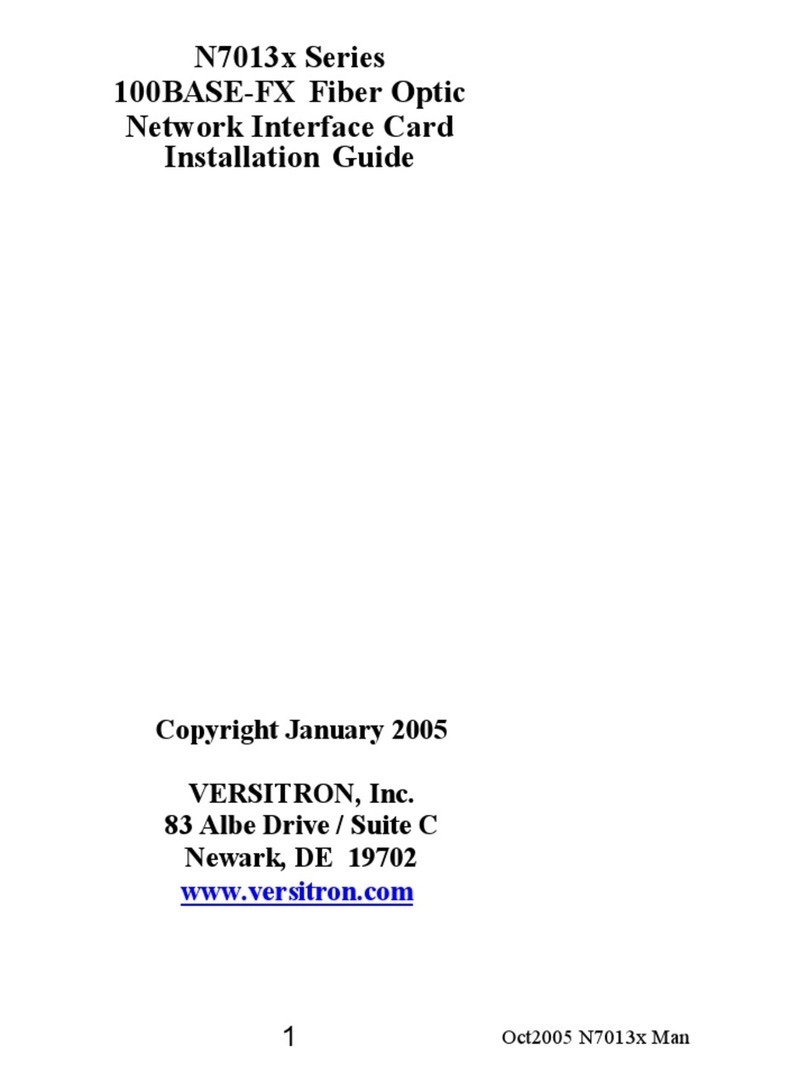 Versitron N7013x Series installation guide