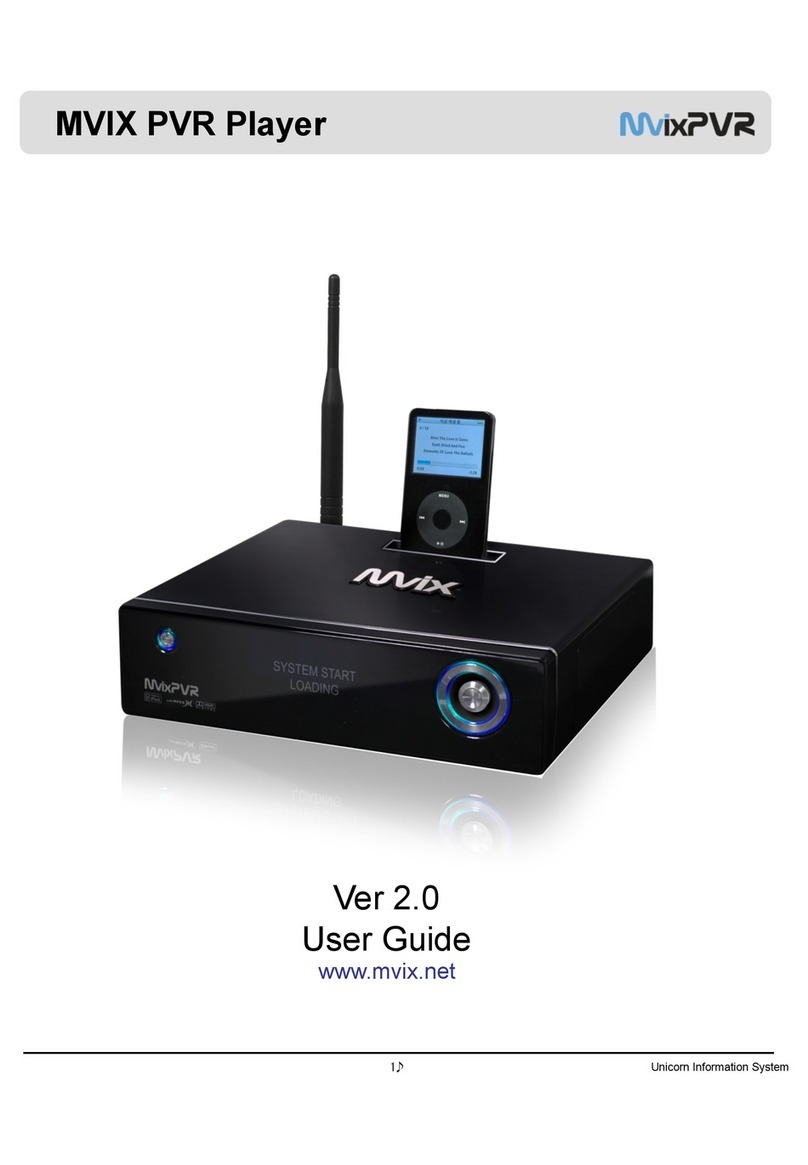 Mvix MvixPVR User manual