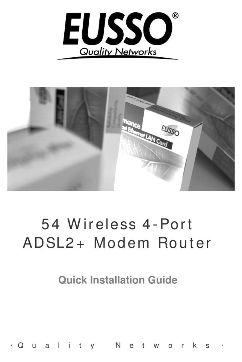 Eusso Wireless ADSL2+ 4-Port Router installation guide