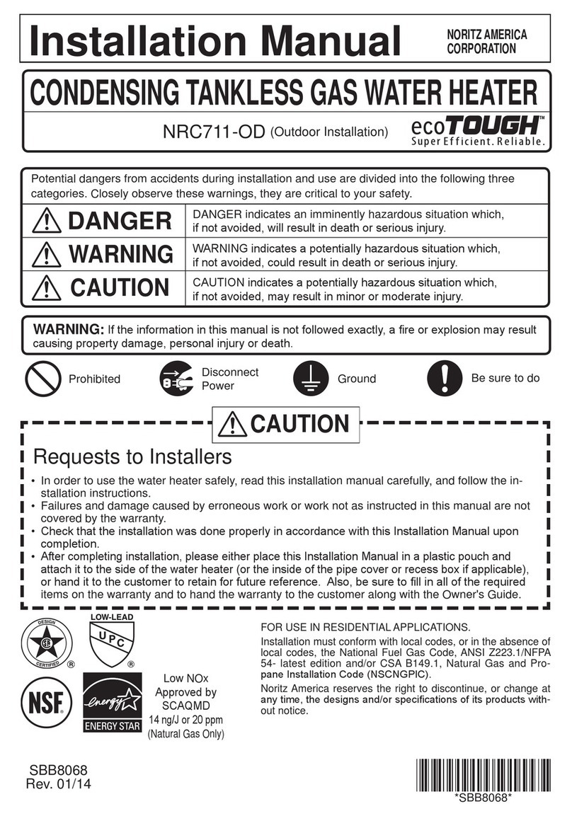 Noritz ecoTOUGH NRC711-OD User manual
