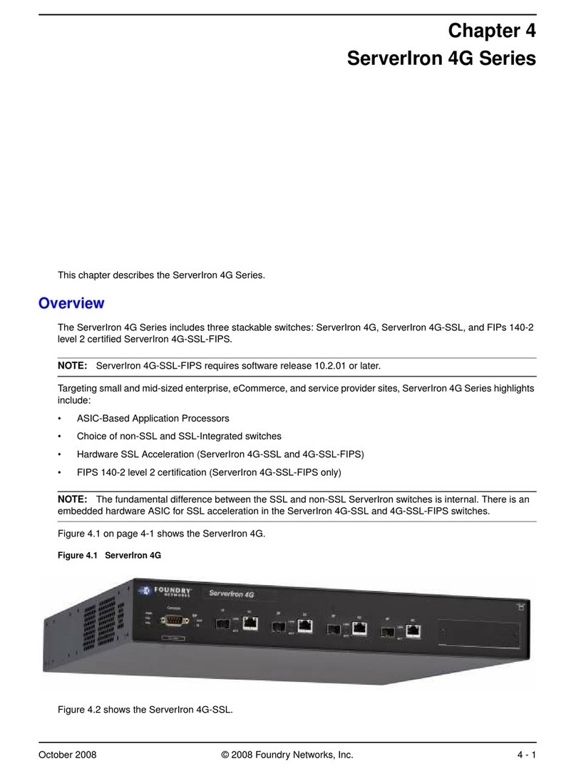 Foundry Networks ServerIron 4G-SSL User manual