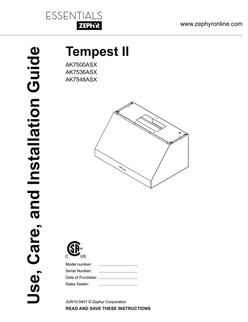 Zephyr Tempest II AK7500ASX Installation guide Zephyr Tempest II AK7500ASX Installation guide