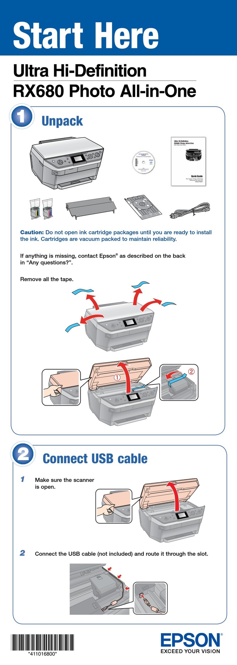 Epson RX680 - Stylus Photo Color Inkjet Instruction Manual