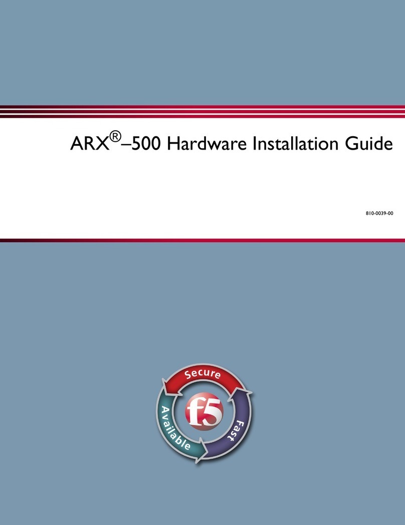 F5 ARX-500 Hardware installation guide