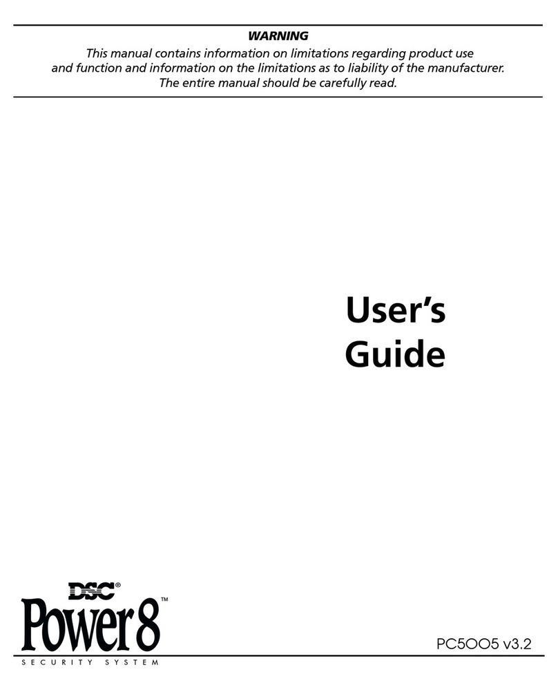 DSC Power8 PC5OO5 user guide