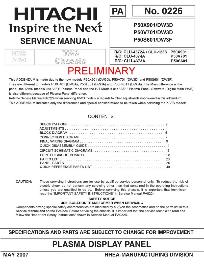 Hitachi Director's P50X901 User manual