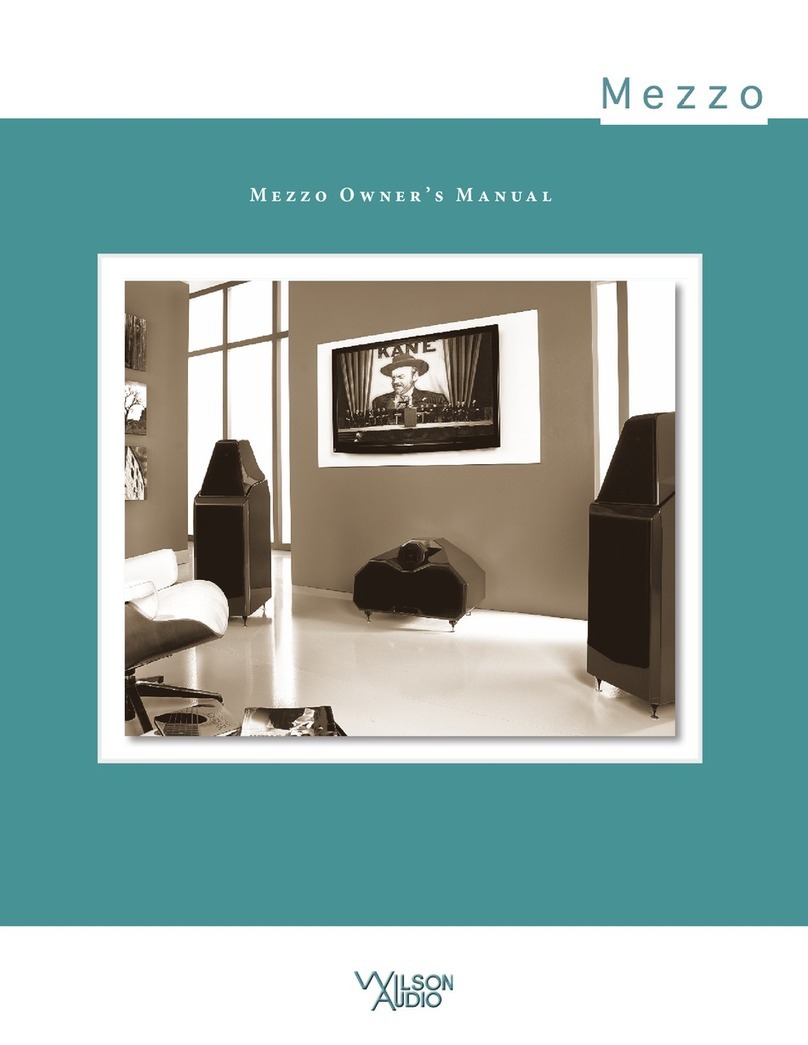 WILSON AUDIO Mezzo User manual