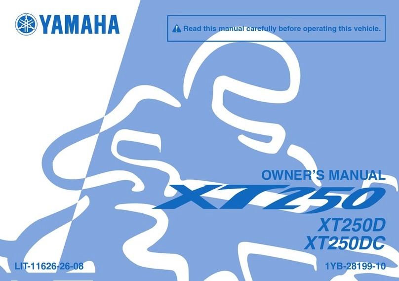 Yamaha XT250D owner's manual