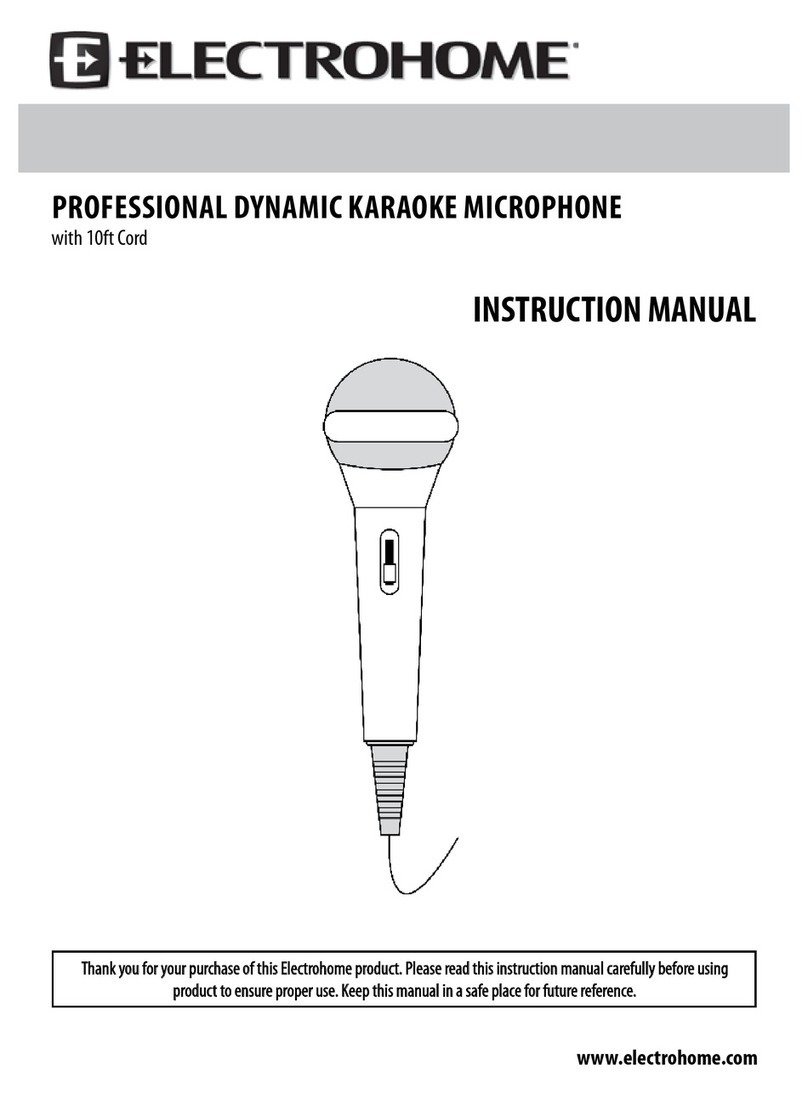 Electrohome Professional Dynamic Karaoke Microphone instruction manual