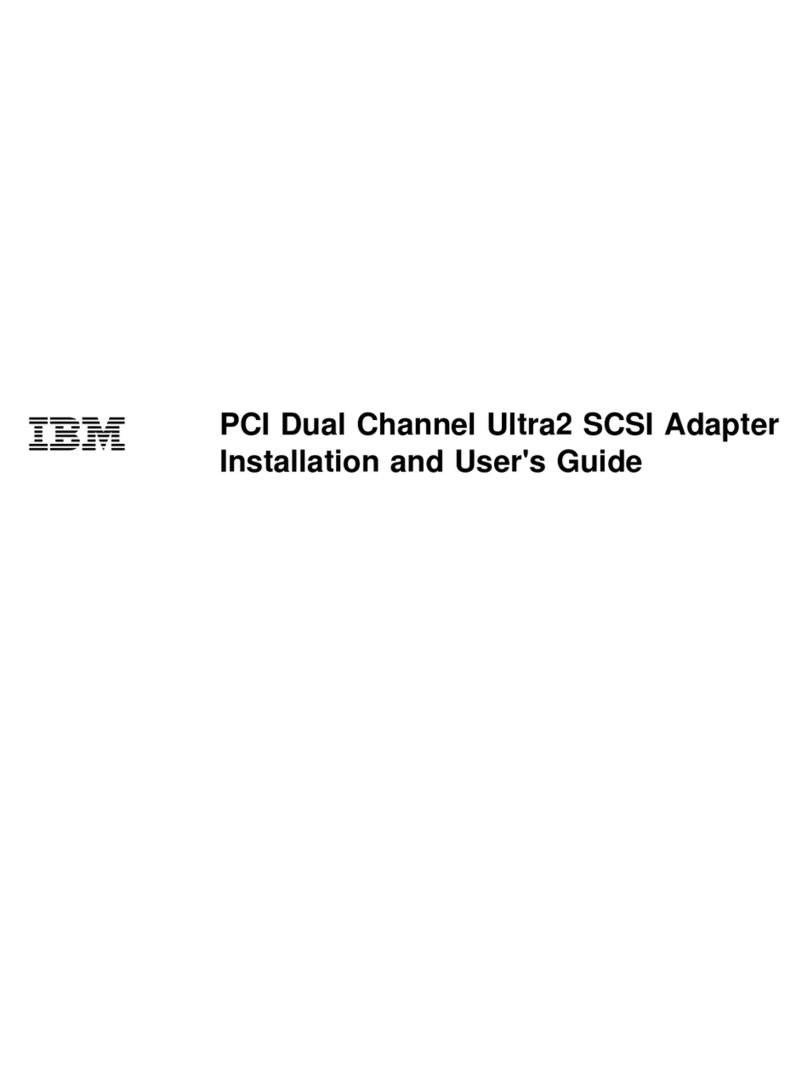 IBM PCI Dual Channel Ultra2 SCSI Adapter Installation and user guide