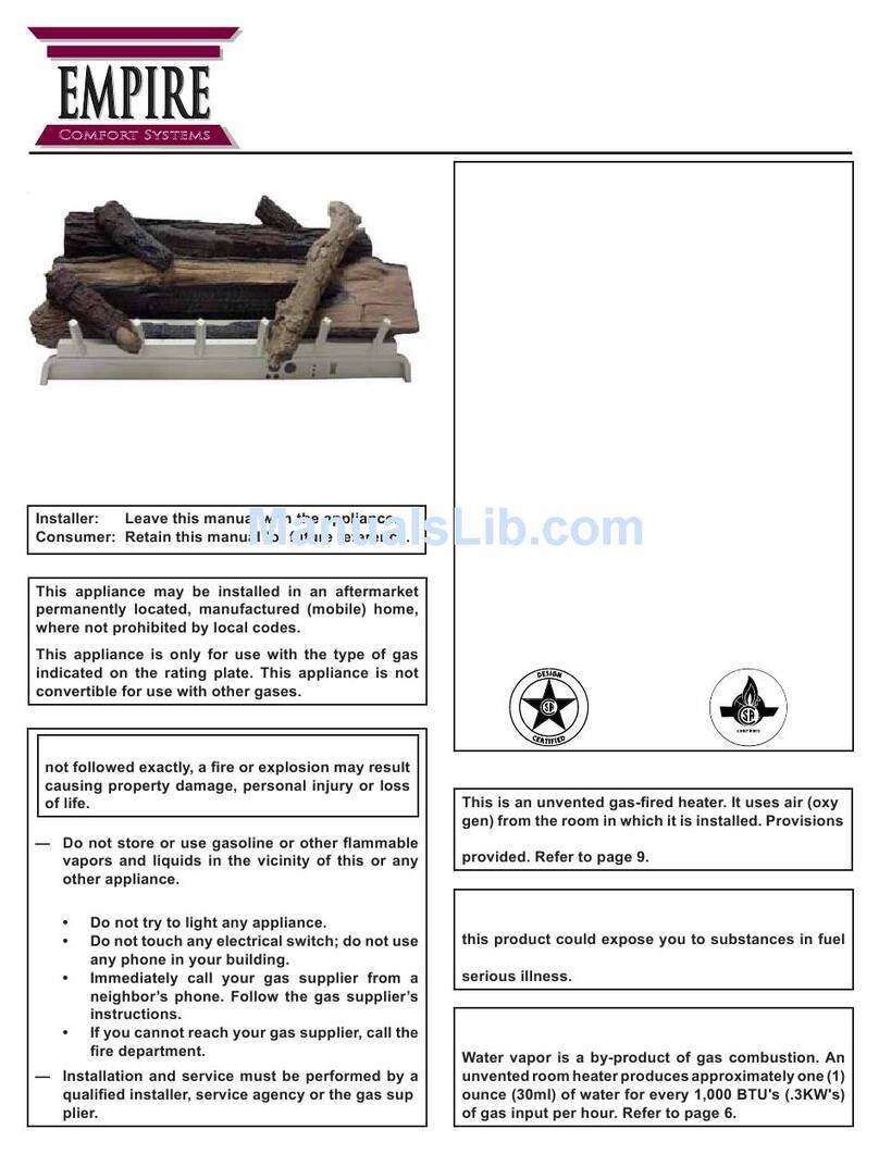 Empire VFDR18LBW10N-4 Installation instructions and owner's manual