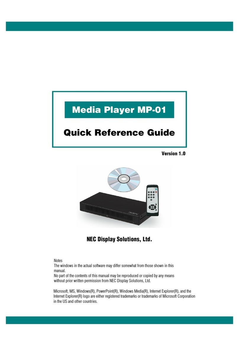 NEC MP-01 Quick reference guide