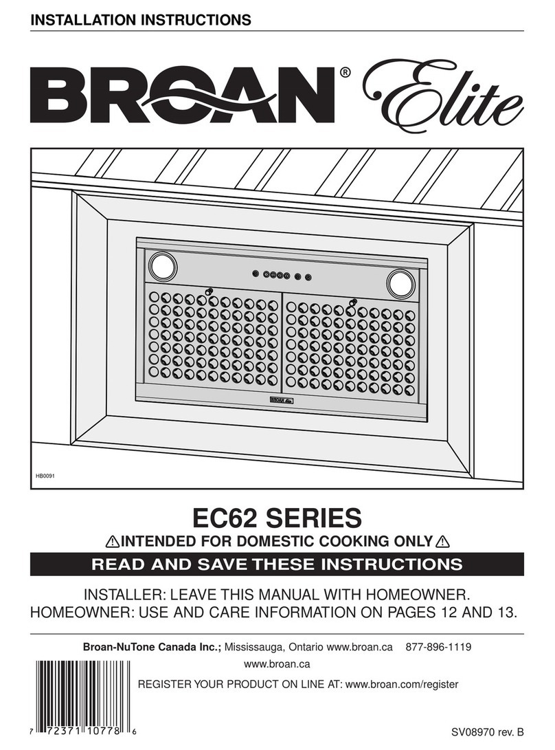 Broan EC62 SERIES User manual