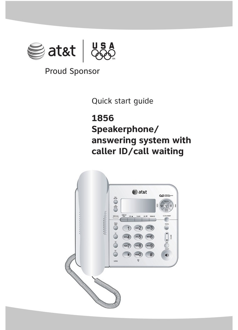 AT&T 1856 - Corded Speakerphone User manual AT&T 1856 - Corded Speakerphone User manual