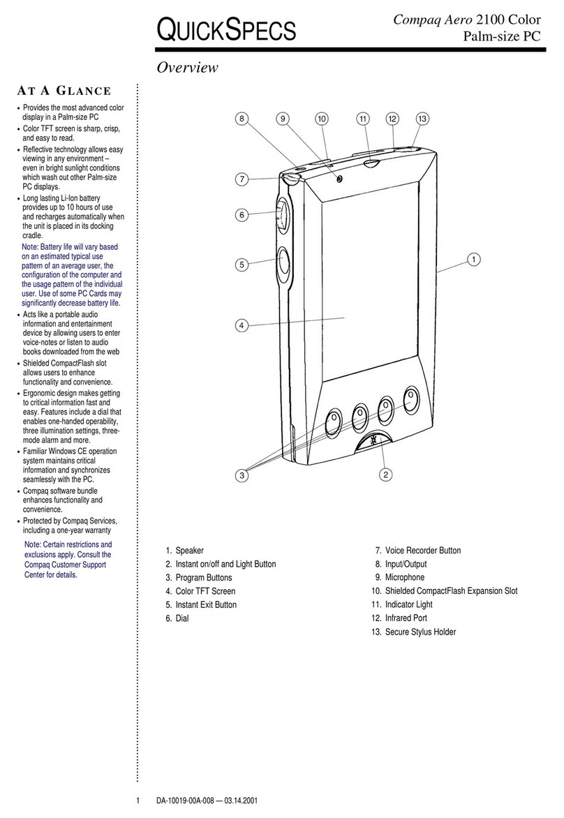 Compaq Aero 2100 Color Quickspecs