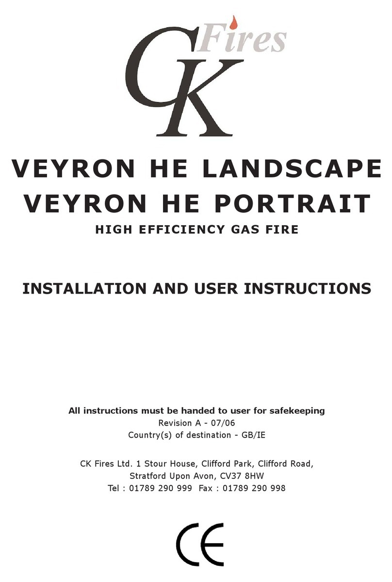 CK Fires VEYRON HE LANDSCAPE Installation and user instructions
