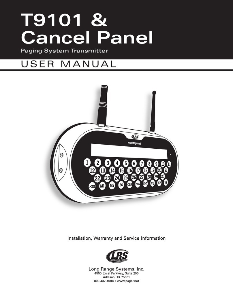 Long Range Systems T9101 user manual