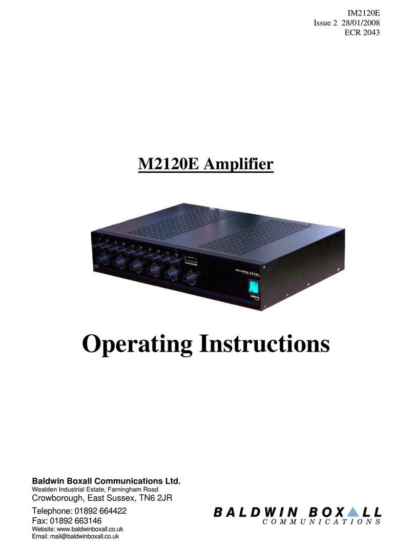 Baldwin Boxall M2120E User manual