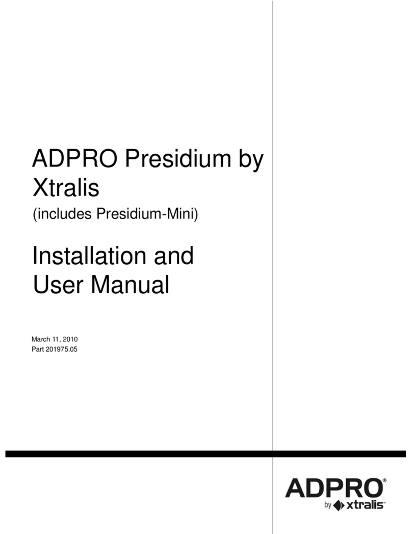 Xtralis ADPRO Presidium User manual