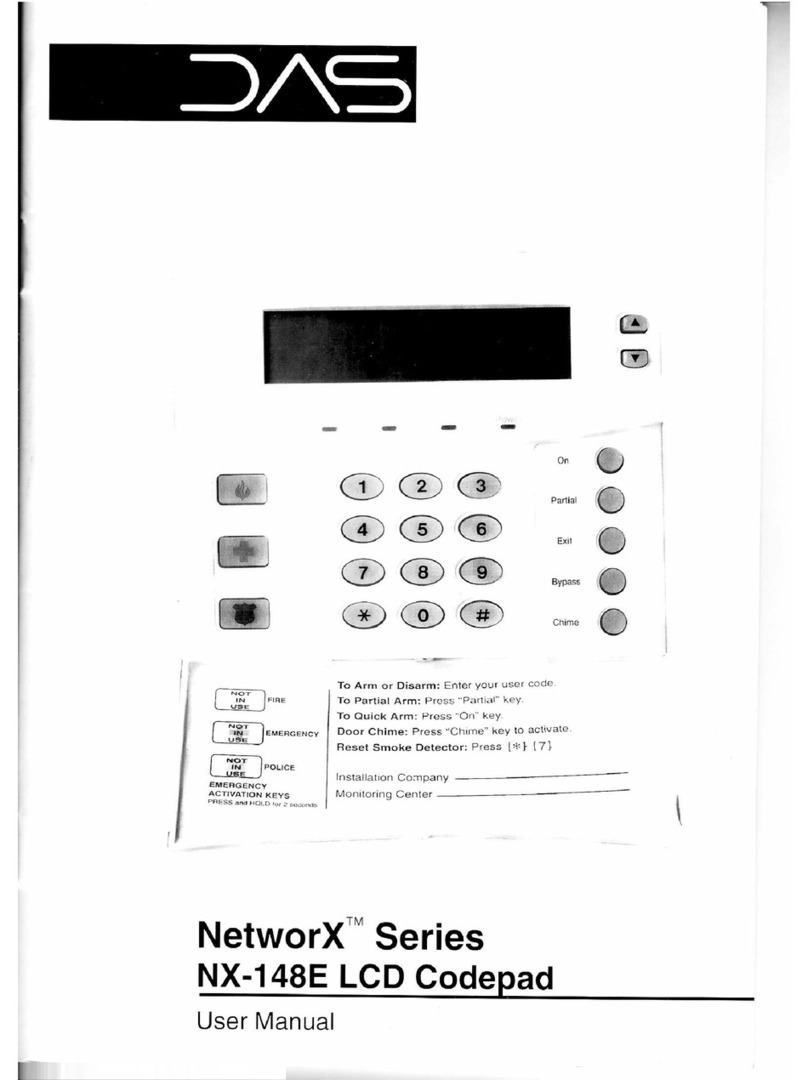 DAS NX-148E LCD Codepad User manual