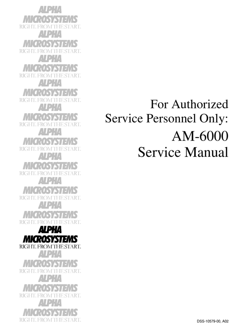 Alpha Microsystems AM-6000 User manual