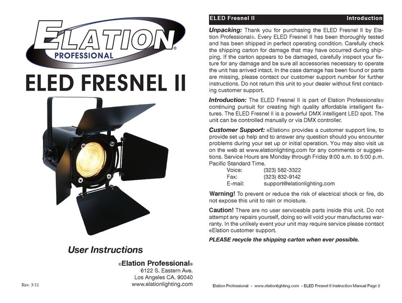 Elation ELED FRESNEL II User instructions