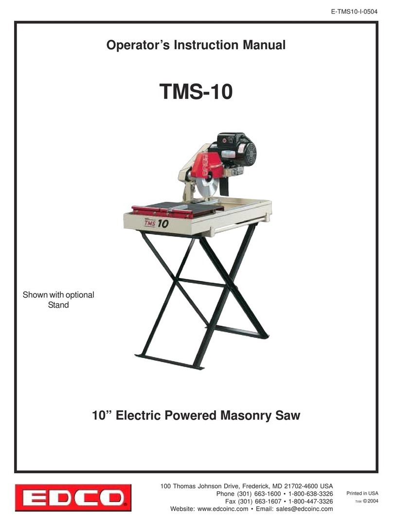 Edco TMS-10 Operator's instruction manual
