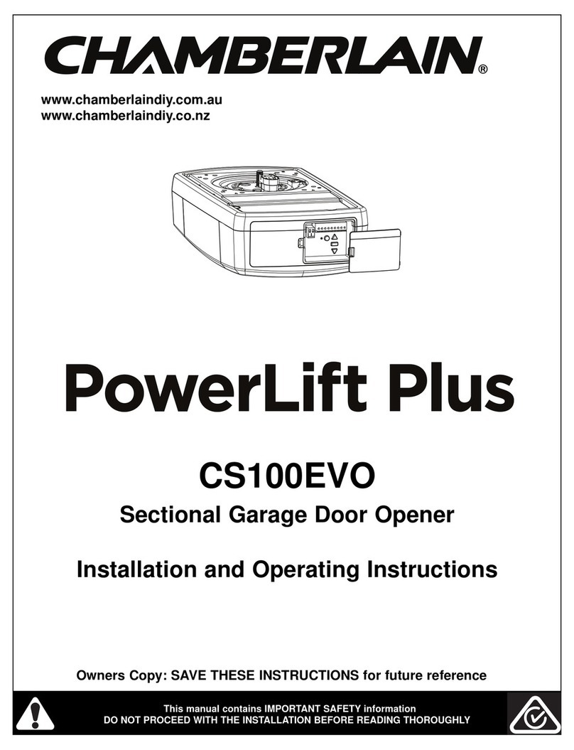 Chamberlain CS100EVO Installation and operating instructions