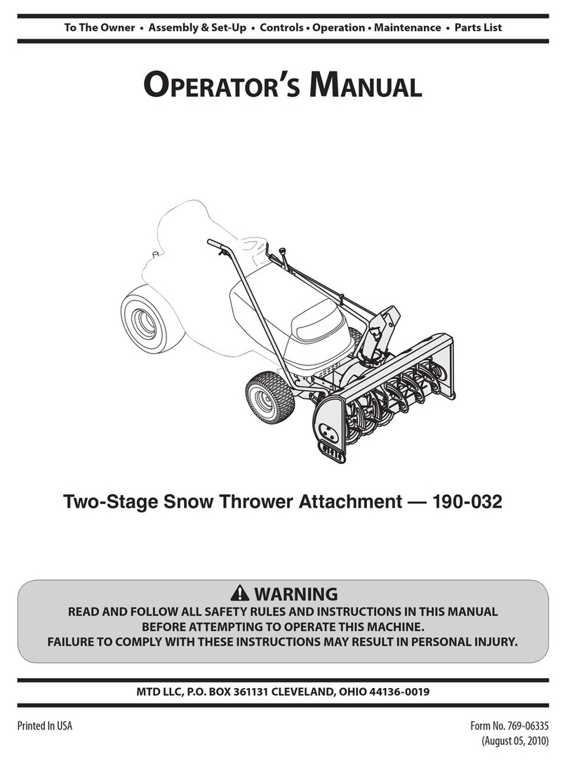 MTD 190-032 User manual
