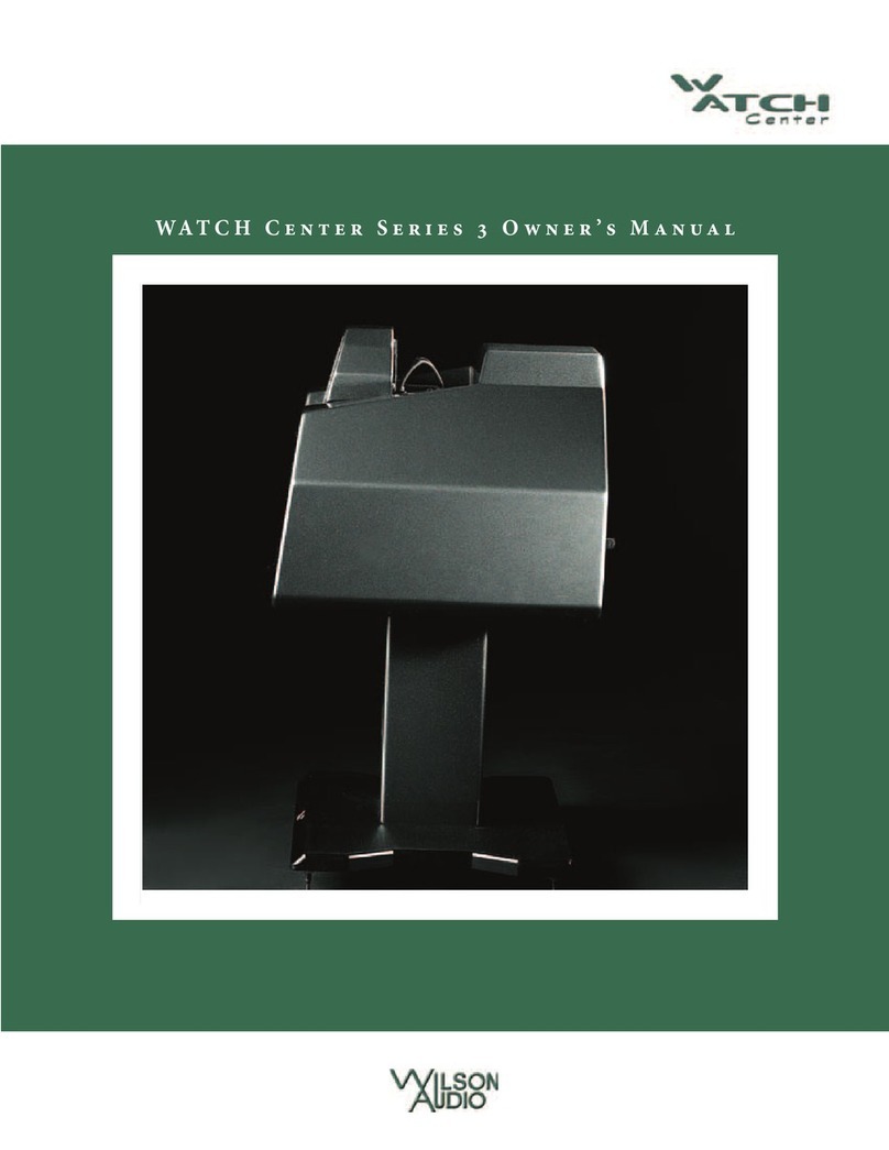 WILSON AUDIO Watch Center Series 3 User manual