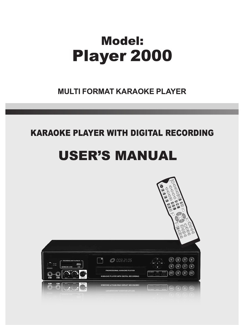 Karaoke Warehouse Player 2000 user manual