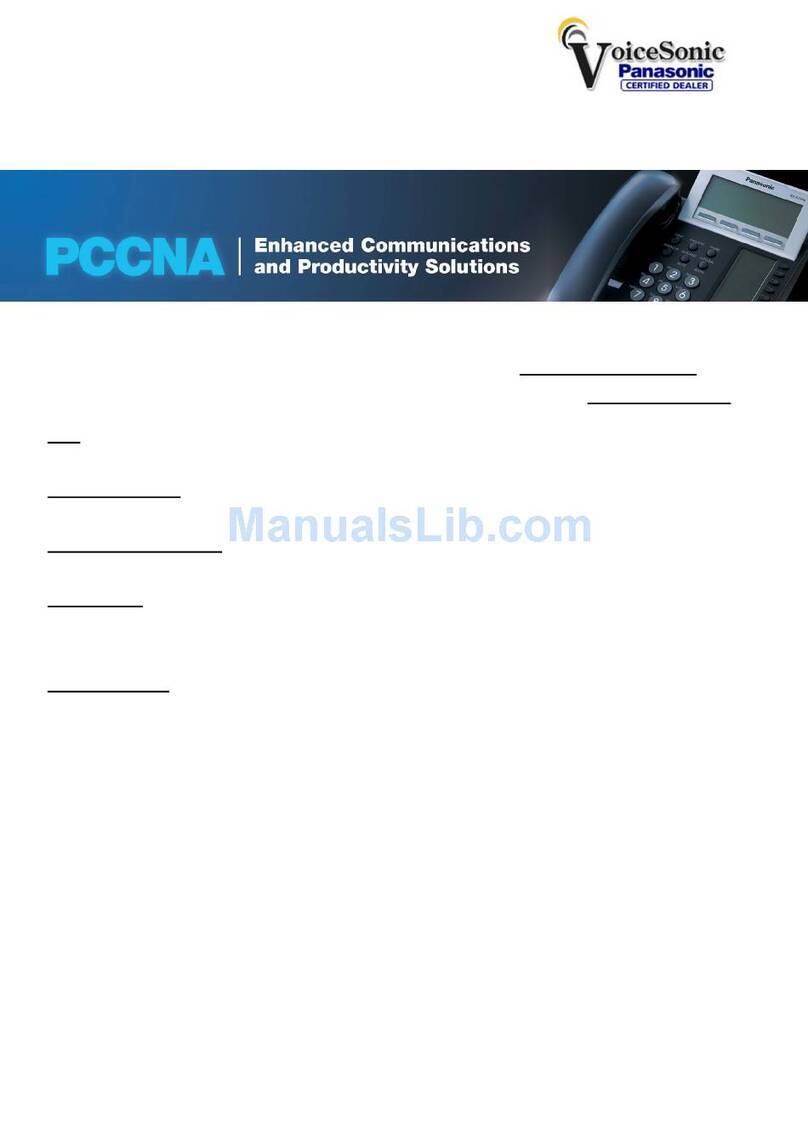 Panasonic KX-TDA50 Manual