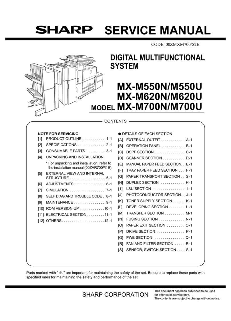 Sharp MX-M550U User manual