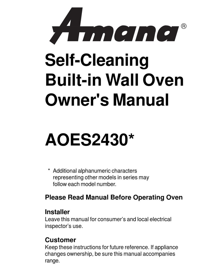 Amana AOES2430 Series User manual