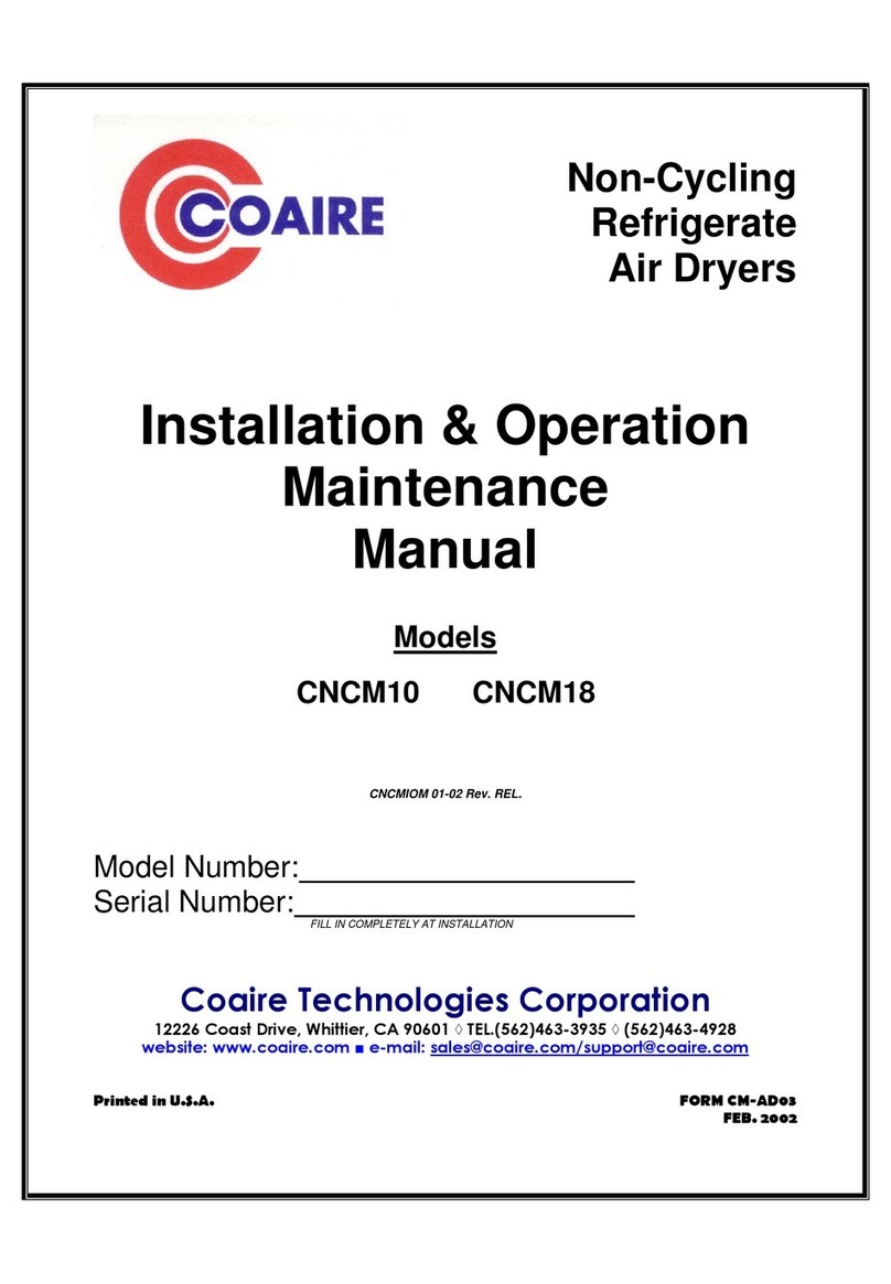 Coaire CNCM10 Installation & operation manual