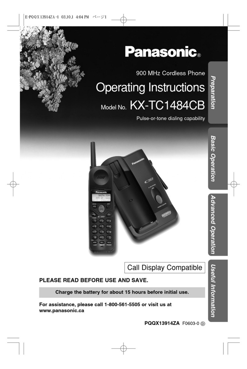 Panasonic KX-TC1484CB operating instructions