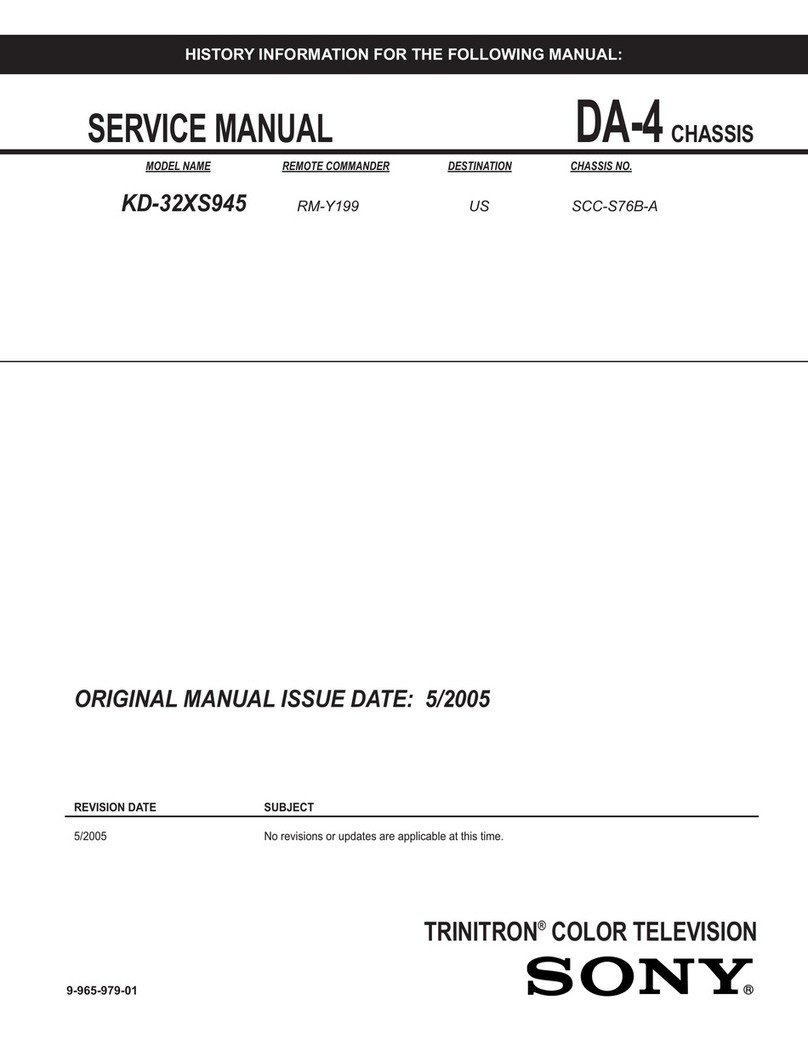 Sony KD-32XS945 - 32" Hi-scan Fd Trinitron Wega Service manual