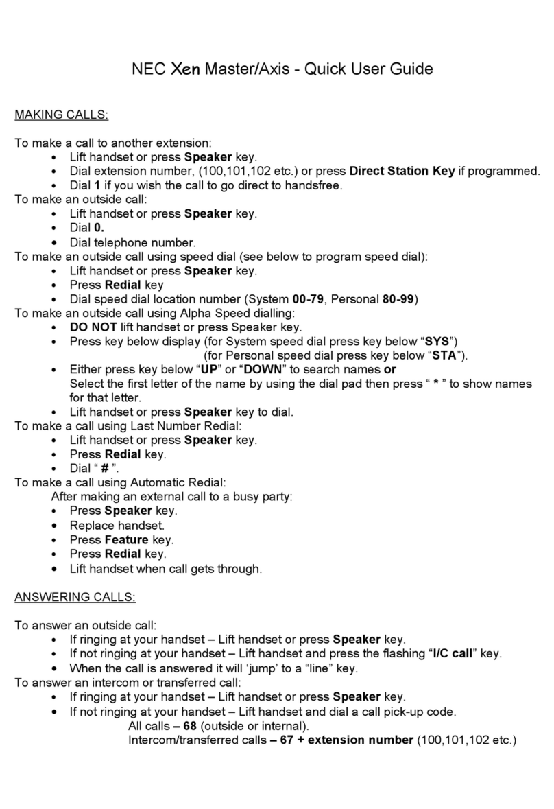 NEC Xen Master Quick user guide