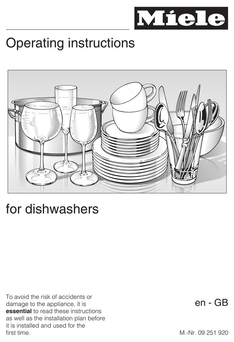 Miele for dishwashers operating instructions