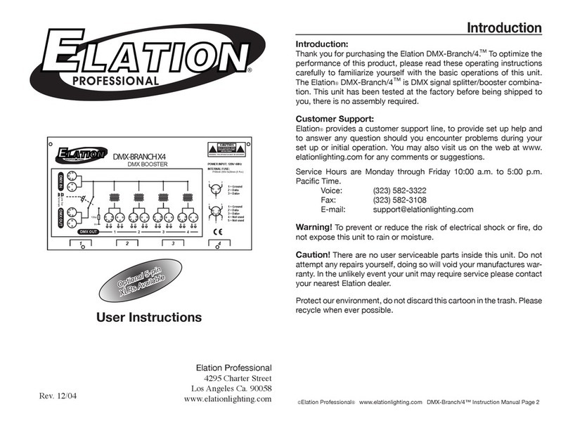 Elation DMX-BranchX4 User instructions