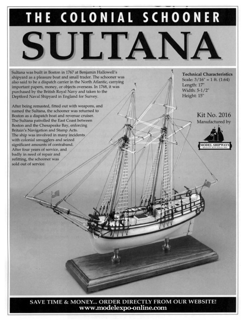 Model Shipways Sultana instruction manual